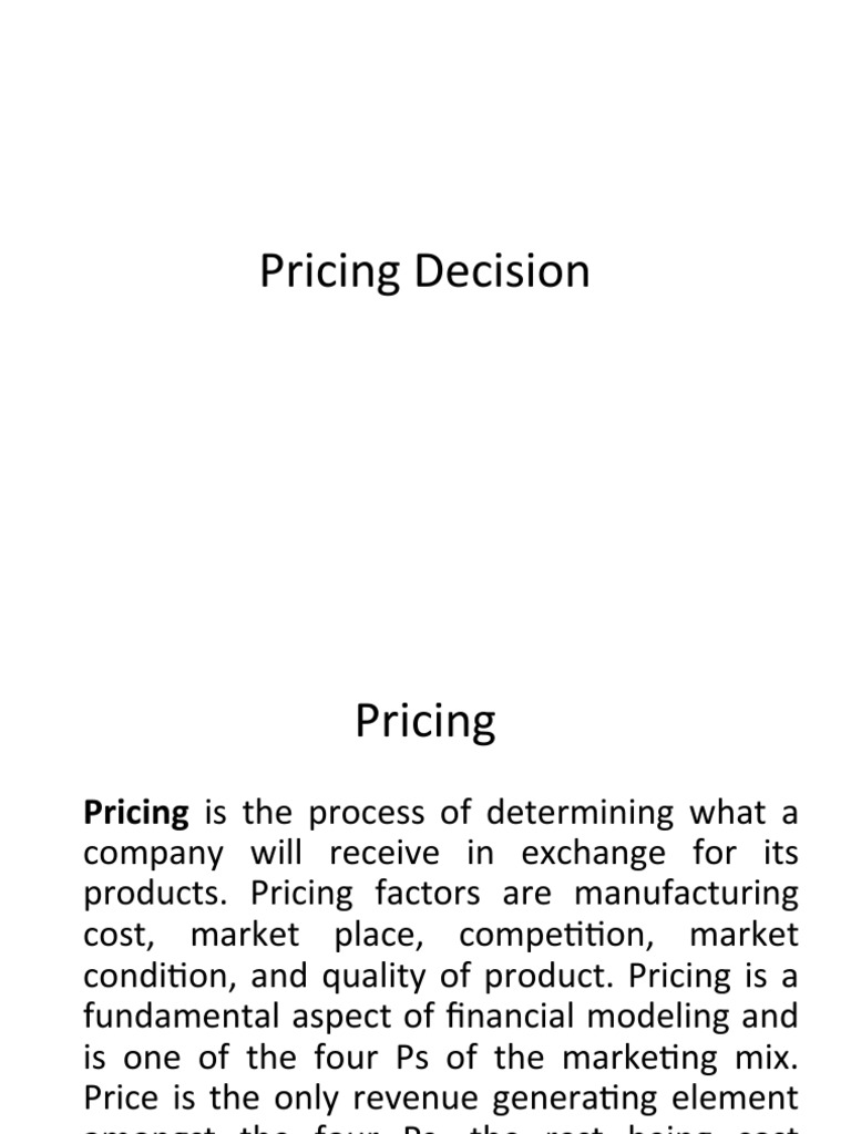 Understanding Pricing Strategies and Factors | PDF | Pricing | Marketing