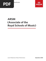 Arsm (Associate of The Royal Schools of Music) : September 2020