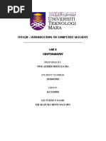 Itt320 - Introduction To Computer Security: Lab 3 Cryptography