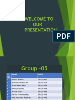 Welcome To OUR Presentation