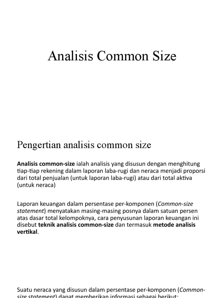 Analisis Common Size | PDF