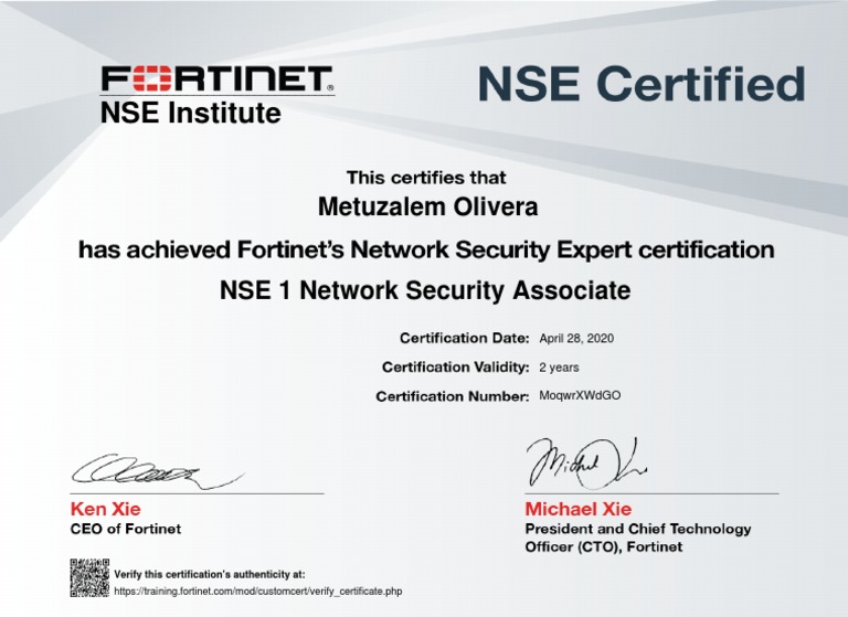 NSE 1 Network Security Associate Certificate | PDF | Computers