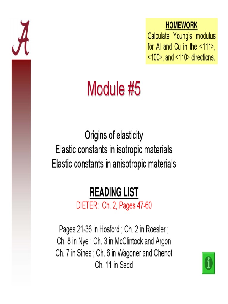 Module #5 | PDF | Young's Modulus | Chemical Bond