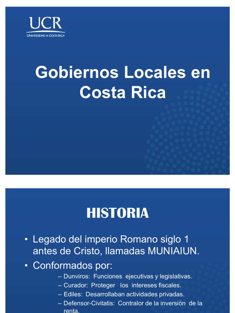 Los Gobiernos Locales en Costa Rica | PDF | Gobierno local | Alcalde