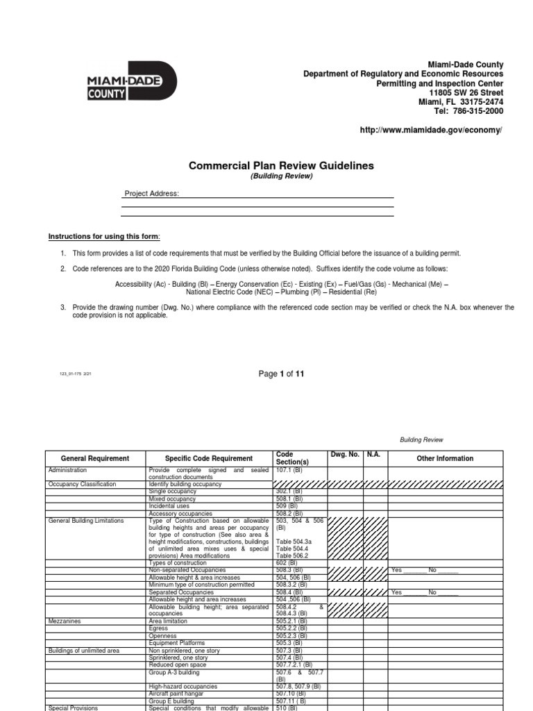 Miami-Dade Commercial Building Codes Guide | PDF | Stairs | Wall