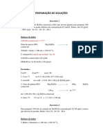 Exercicios Preparação de Soluções