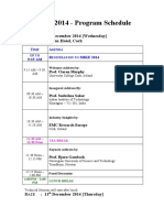 MIKE 2014 - Program Schedule: D: 10 December 2014 (Wednesday) V: Clarion Hotel, Cork