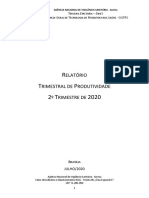Relatório Trimestral de Produtividade GGTPS - 2º Trimestre de 2020