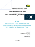 Minuta Investigacion Accion Como Herramienta Cientifica en La Discapacidad Visual