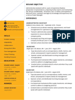 Clean Resume Template Gold