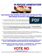 Lake Havasu City Violated AZ State Law and General Plan With Refuge Annexation Agreement