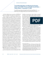 Mask mandates associated with reduced COVID-19 case and death growth rates, on-premises dining associated with increased rates