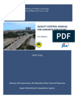 Quality Control Manual For Concrete Structure: April 2019
