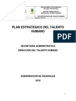 Estructura Plan Estrategico de Talento Humano Final Agosto 30