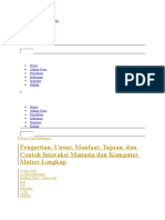 Pengertian, Unsur, Manfaat, Tujuan, Dan Contoh Interaksi Manusia Dan Komputer Materi Lengkap