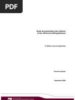 Download Guide de prsentation des citations et des rfrences bibliographiques by bravor SN54137906 doc pdf