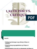 Critique at Criticism