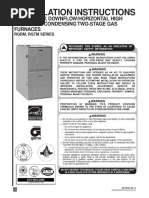 Installation Instructions: For Upflow, Downflow/Horizontal High Efficiency Condensing Two-Stage Gas Furnaces