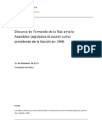 Discurso de asuncion ante la asamblea legislat