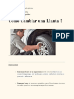 Como Cambiar Una Llanta