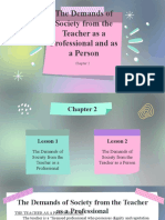 The Demands of Society From The Teacher As A Professional and As A Person