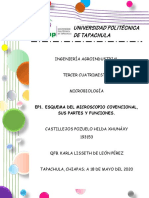 Esquema Del Microscopio Covencional, Sus Partes y Funciones.