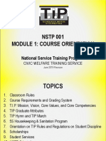 NSTP 001 Module 1: Course Orientation: National Service Training Program