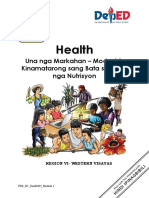 Health2H - Module1 - Kinamatarong Sang Bata Sa Husto Nga Nutrisyon