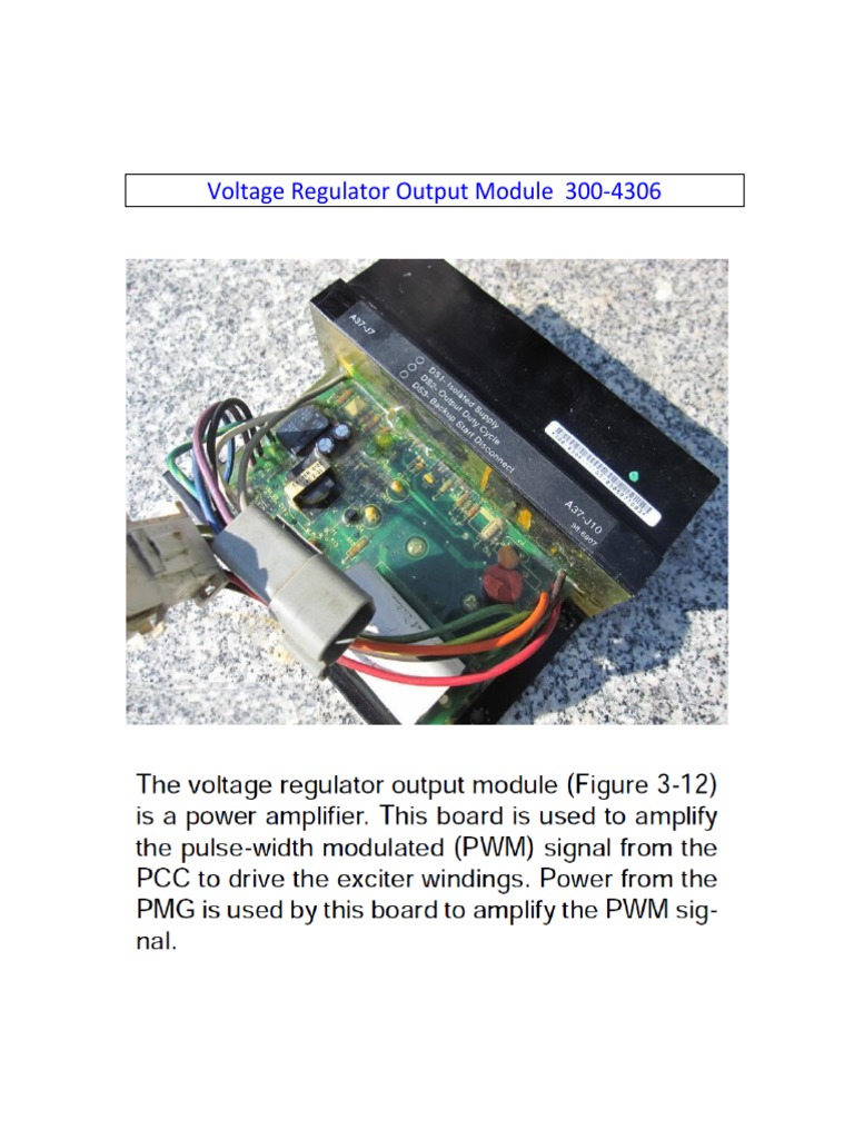 Cummins Voltage Regulator 300-4306 Guide | PDF