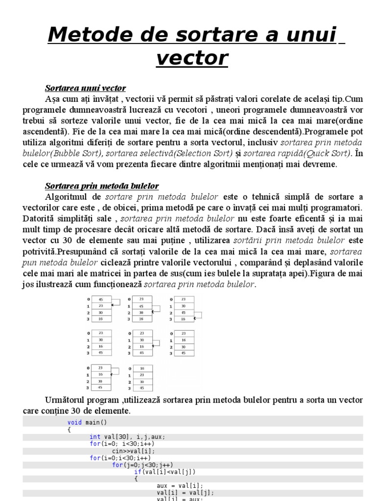 5.metode de Sortare | PDF