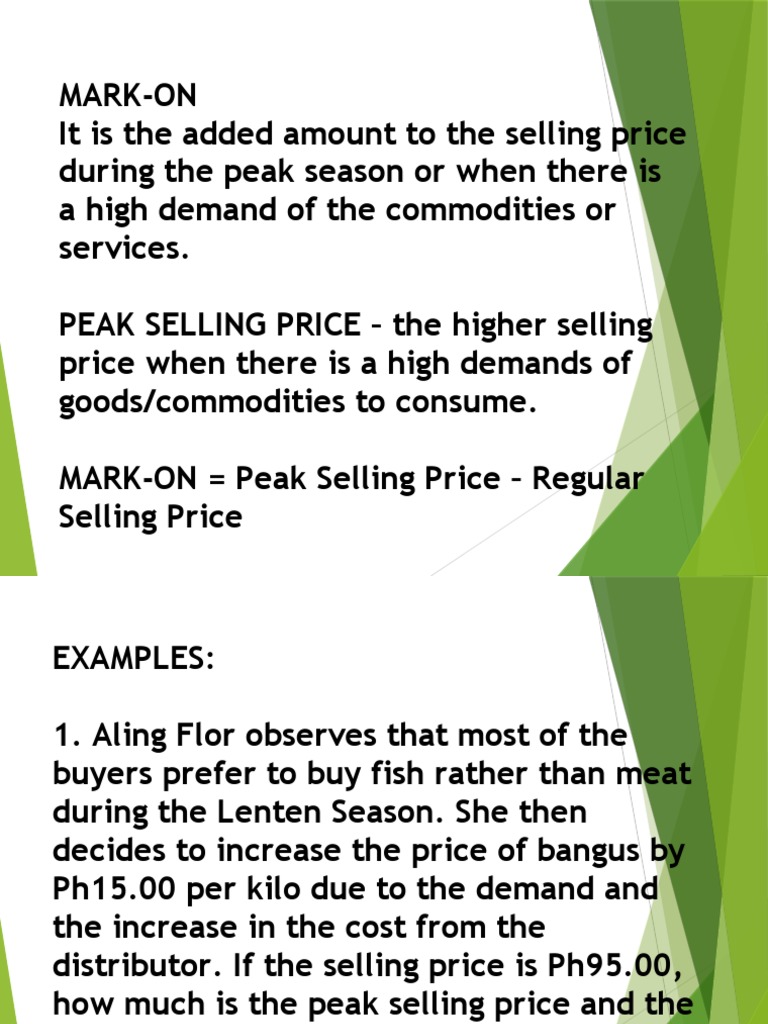 Mark On and Markdown | PDF | Prices | Demand