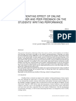 Confronting Effect of Online Teacher and Peer Feedback On The Students' Writing Performance
