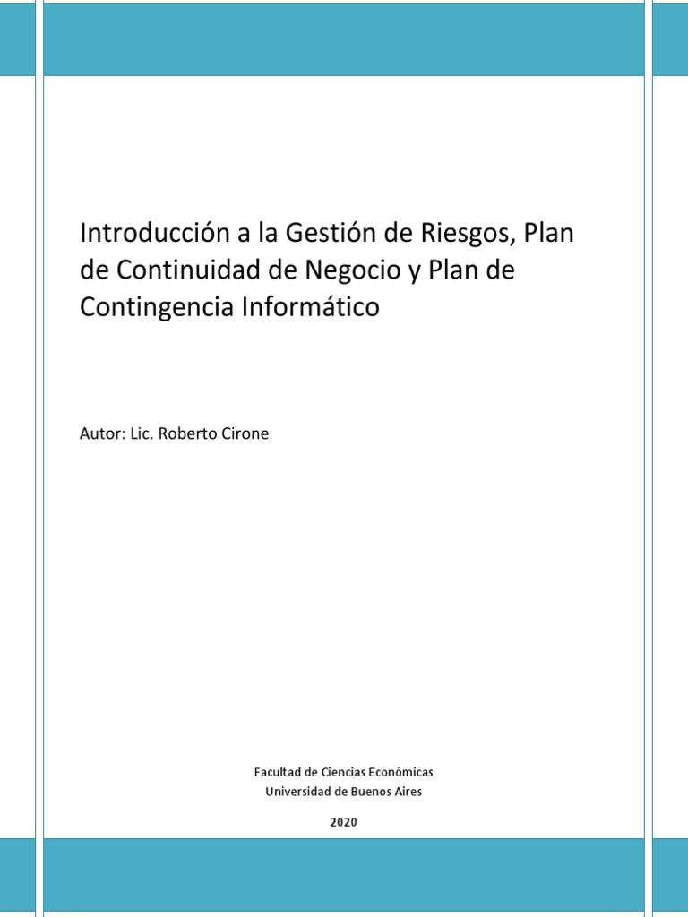 BCP y DRP: Gestión de Riesgos y Continuidad | PDF | Riesgo ...