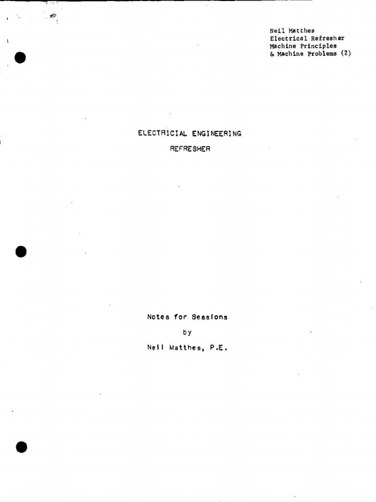 EE Refresher | PDF