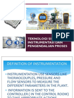 Pertemuan 1 SISTEM INSTRUMENTASI DAN PENGENDALIAN PROSES