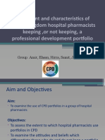 The Extent and Characteristics of United Kingdom Hospital Pharmacists Keeping, or Not Keeping, A Professional Development Portfolio