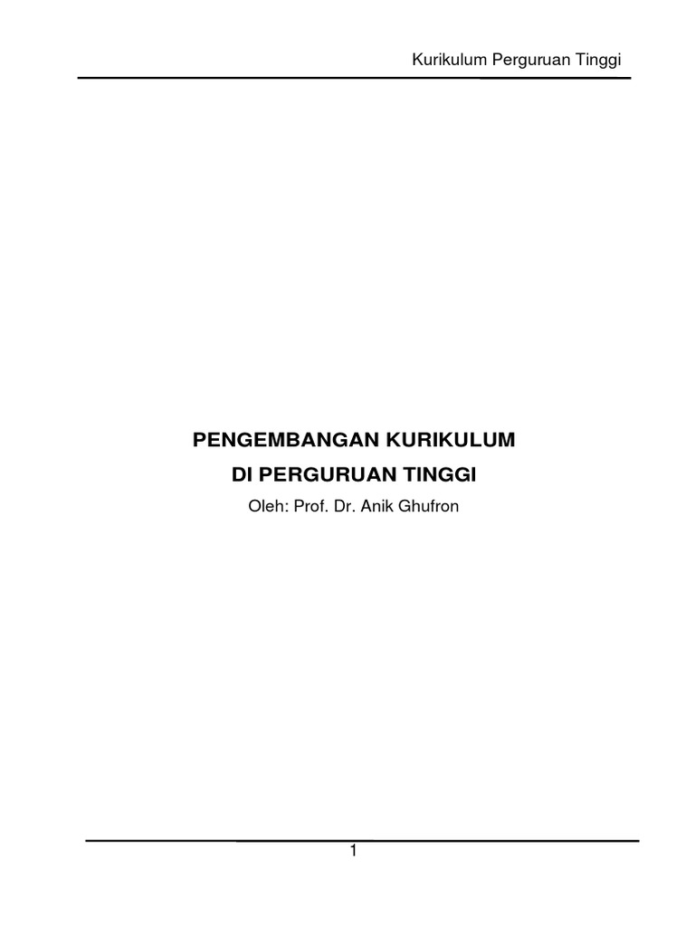 04 Pengebangan Kurikulum Di Perguruan Tinggi PDF