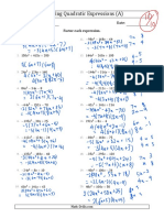 Algebra Worksheet - Factoring Quadratic Expressions With Positive or Negative 'A' Coefficients Up To 81 With A Common Factor Step