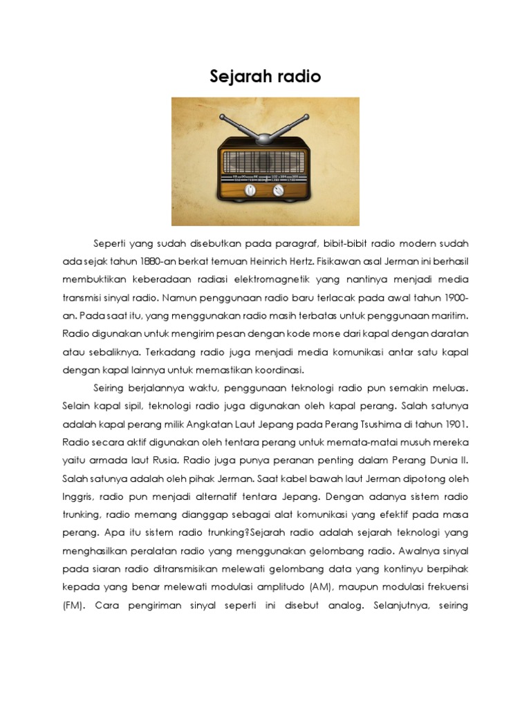 Sejarah Radio | PDF