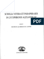 Pietro Luigi Leone - Scholia Vetera Et Paraphrases in Lycophronis Alexandram (2002, Congedo) - Libgen.li