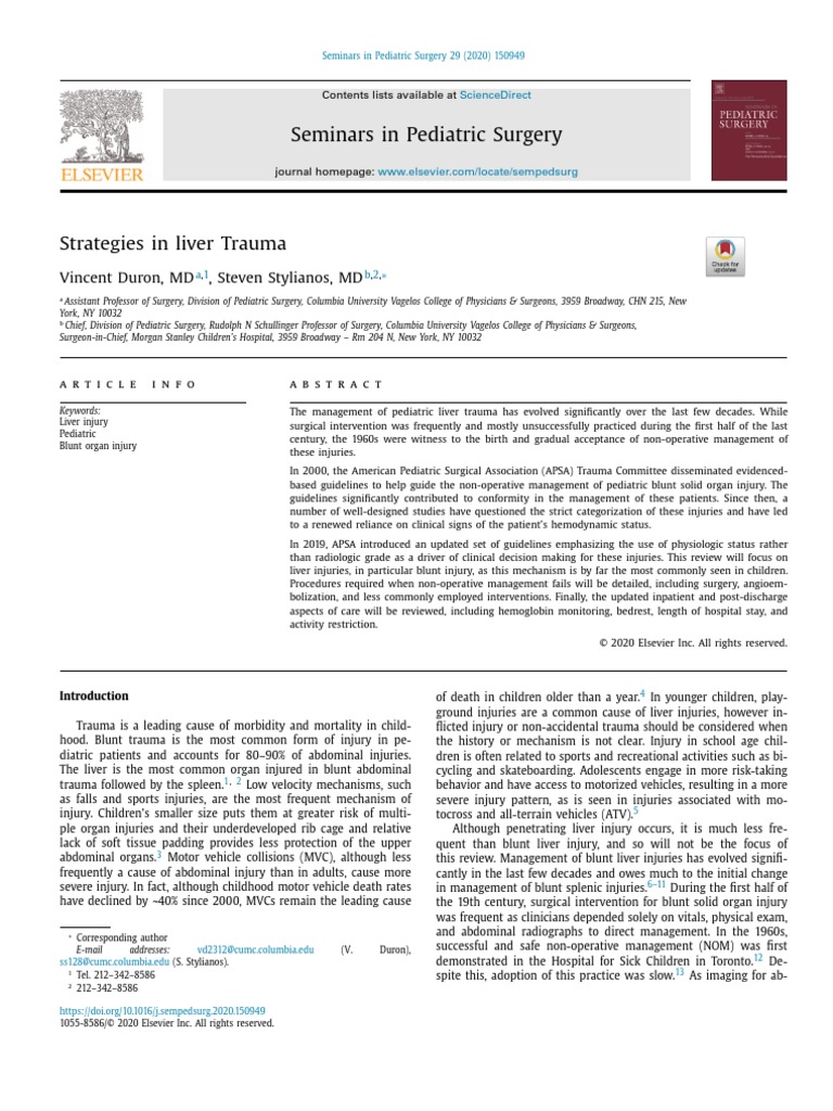 Strategies in Liver Trauma | PDF | Bleeding | Major Trauma