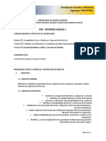 Propiedades físicas y separación de mezclas en laboratorio de química