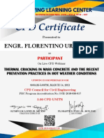 CPD Certificate: Engr. Florentino Urbano JR