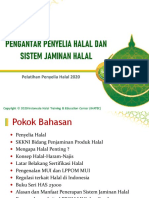 Pengantar Sertifikasi HalaL - 2020