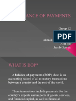 Balance of Payments: Group 12 Dilip K Ahmed Mudassar P B Atul Pal Jacob George