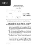 motion for the conduct of videocon hearing - benolirao for dr hernani supplemental JA_copy funished