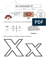 Guía de la consonante X para primaria