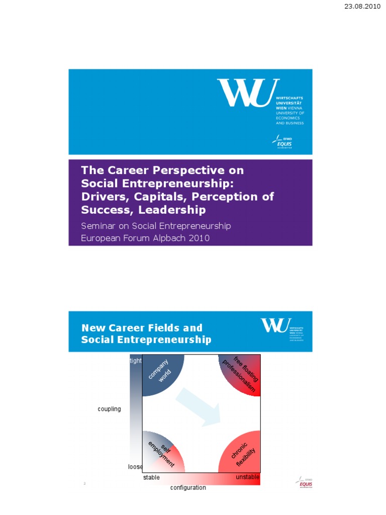 Social Entrepreneurship Career Insights | PDF | Nonprofit Organization ...