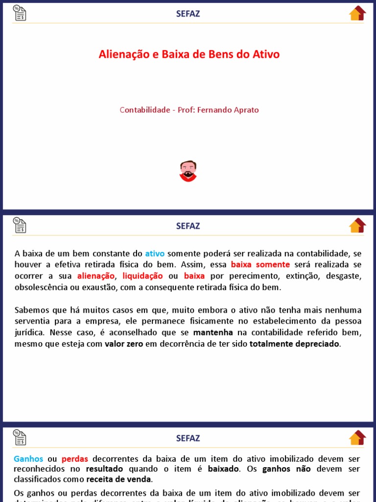 4785 Alienacao e Baixa de Bens Do Ativo Fernando Aprato | PDF ...