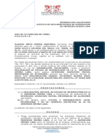 Diligencias de Jurisdiccion Voluntaria A Efecto de Declarar A Una Persona en Estado de Interdiccion.